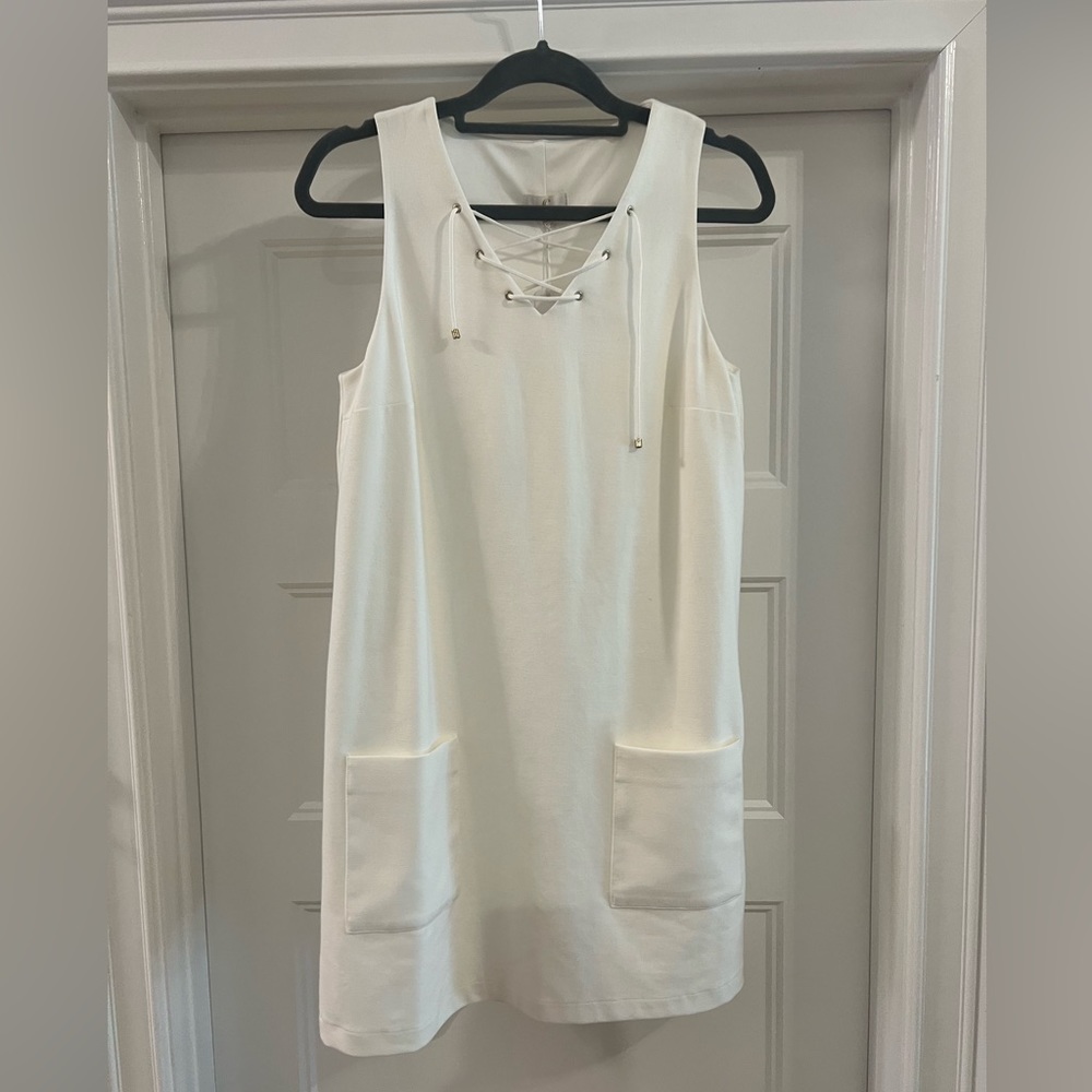 Sleeveless White Dress